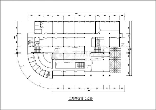 某医疗机构综合楼建筑设计施工方案CAD图纸-图二