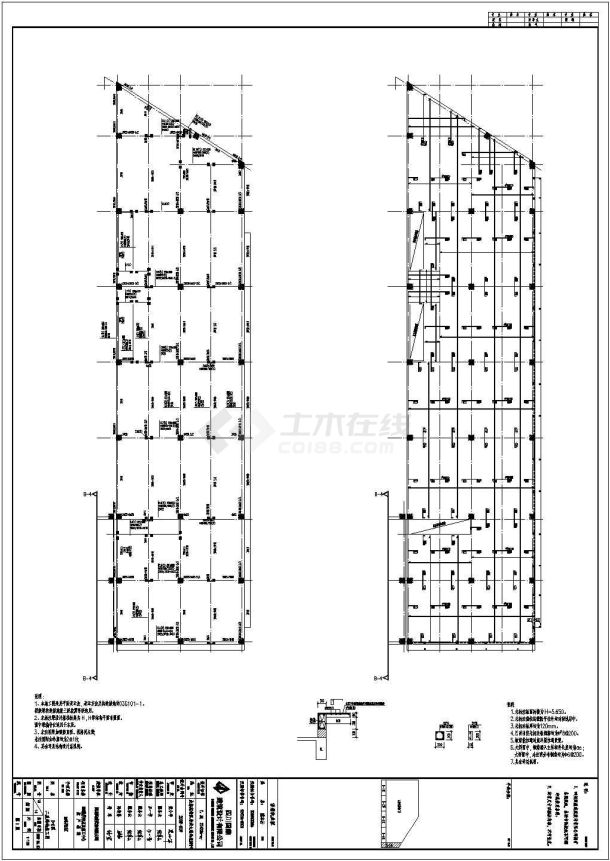 某公司车间土建结构CAD图完整设计-图二