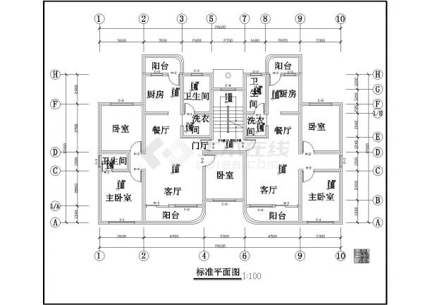 上海某中式住宅建筑设计CAD平面方案图-图一