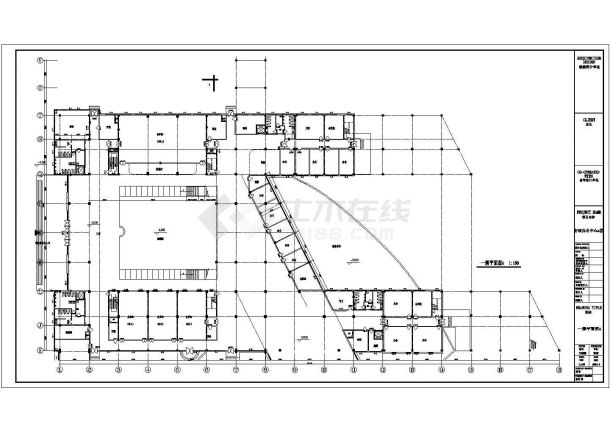 行政办公中心a区住宅楼全套施工设计cad图纸-图一