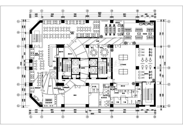 某单层公寓会所建筑设计CAD方案图-图二