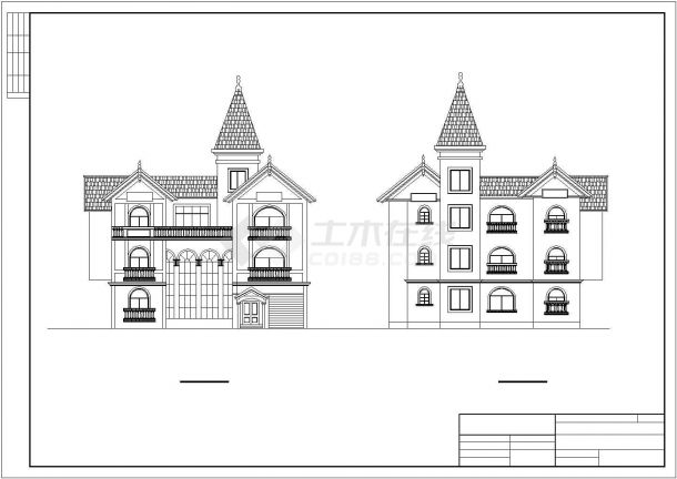 某大型楼盘别墅户型方案设计CAD图纸-图二