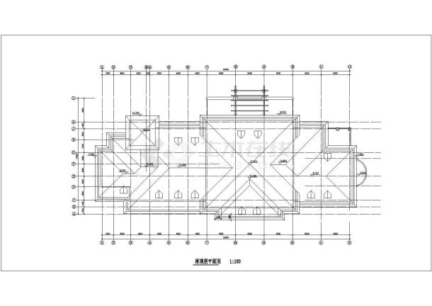 某小区公建会所建筑设计cad图(共5张)-图一