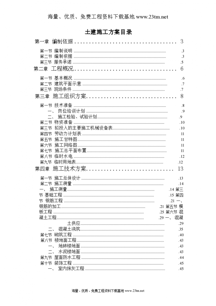 【长春某学院新校区施工组织设计（投标）】-图一