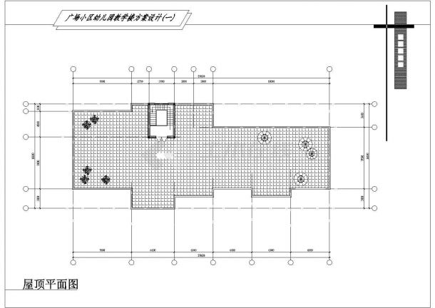 上海市某社区980平米双层钢混框架结构幼儿园建筑设计CAD图纸-图二