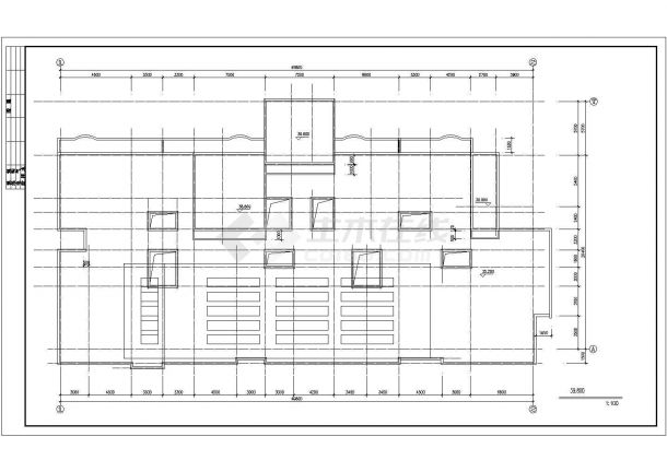 某地大型板式小高层建筑设计cad图纸-图一