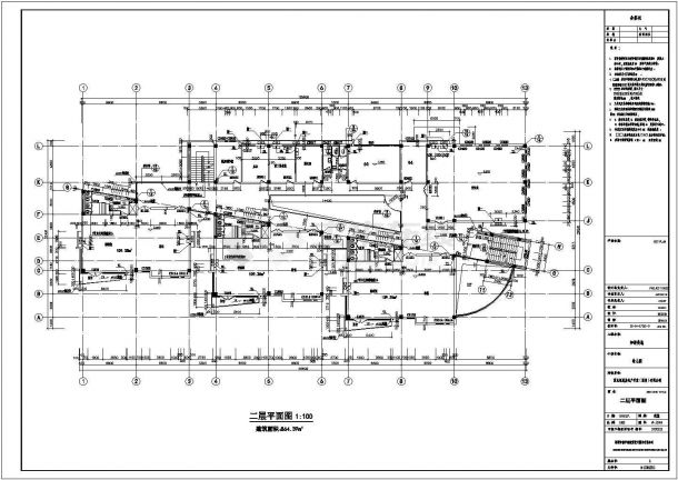 温州市丽岚家园小区2500平米3层框架结构现代化幼儿园建筑设计CAD图纸-图一