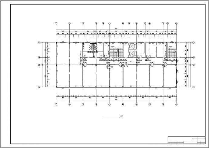 【5层】5324平米钢框架办公楼毕业设计（计算书pdf、建筑、结构图）.dwg_图1