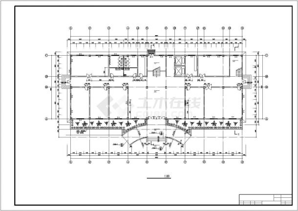 【5层】5324平米钢框架办公楼毕业设计（计算书pdf、建筑、结构图）.dwg-图二