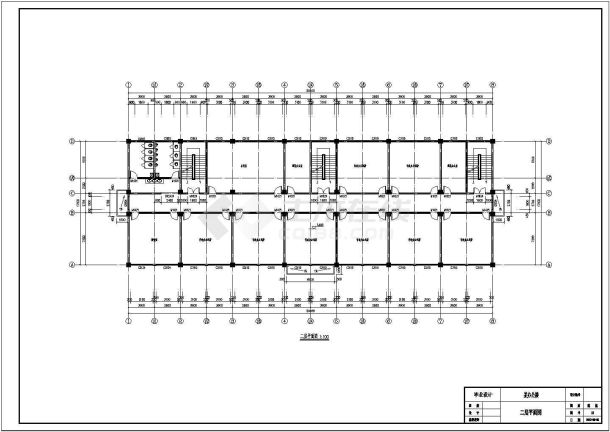 【5层】办公楼全套设计（4390平，含任务书，计算书，建筑图，结构图）.dwg-图二