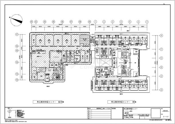 某市中心高层医疗建筑内部方案设计CAD图纸-图一