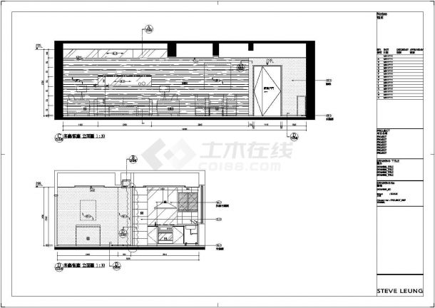 上海老西門新苑住宅楼室内装修设计cad全套施工图（含3种不同户型设计）-图二