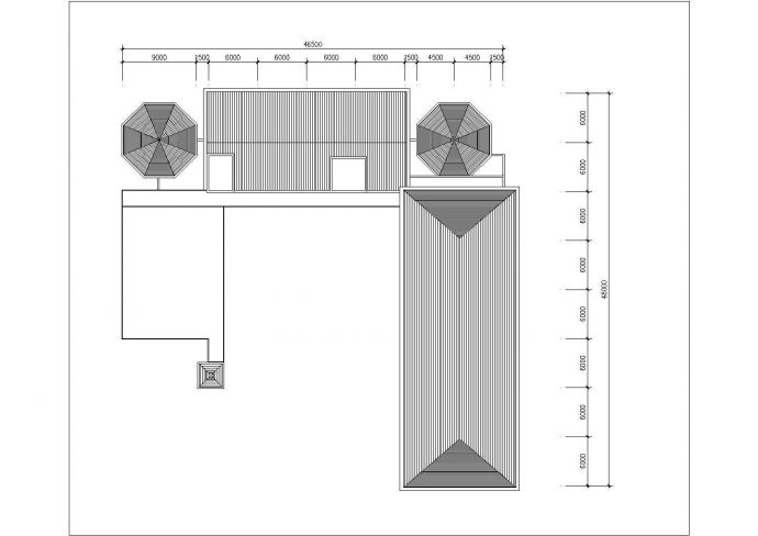三亚市西河路某高档别墅区3层社区幼儿园平立面设计CAD图纸_图1