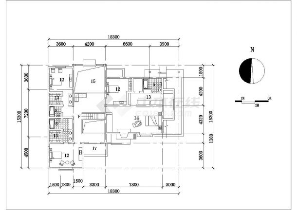 某经济开发区欧式别墅建筑设计方案CAD图纸-图一