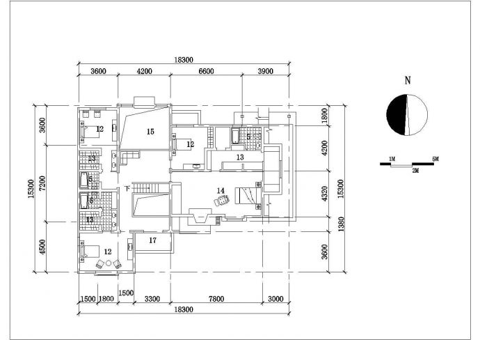 某经济开发区欧式别墅建筑设计方案CAD图纸_图1