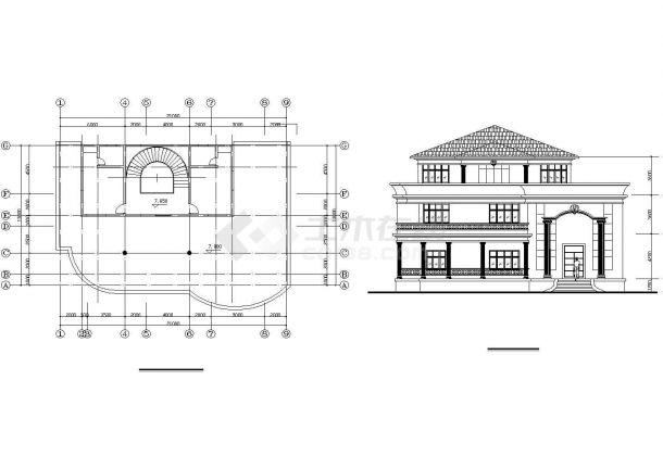 某风景度假区农村住宅建筑设计方案CAD图纸-图一