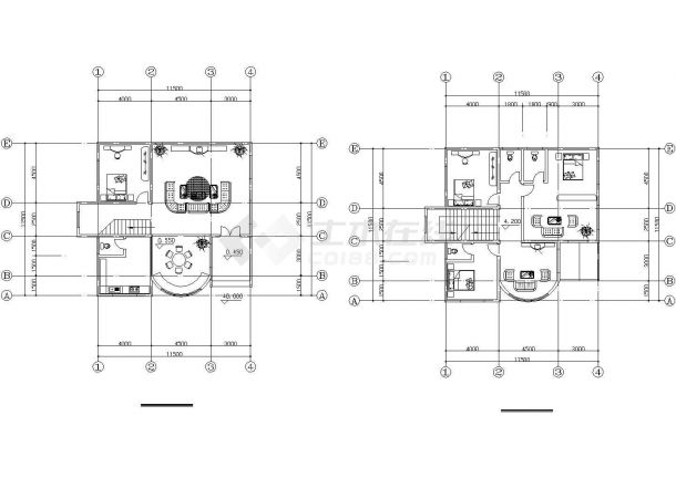 某风景度假区多层别墅住宅建筑设计方案CAD图纸-图一