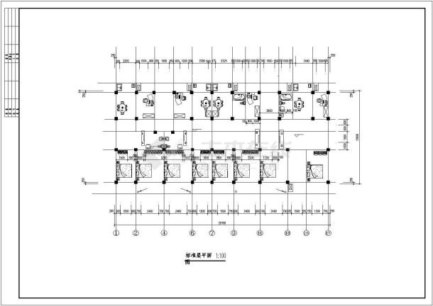 【5层】全套住宅楼设计（2546平，含计算书，建筑图，结构图）.dwg-图二