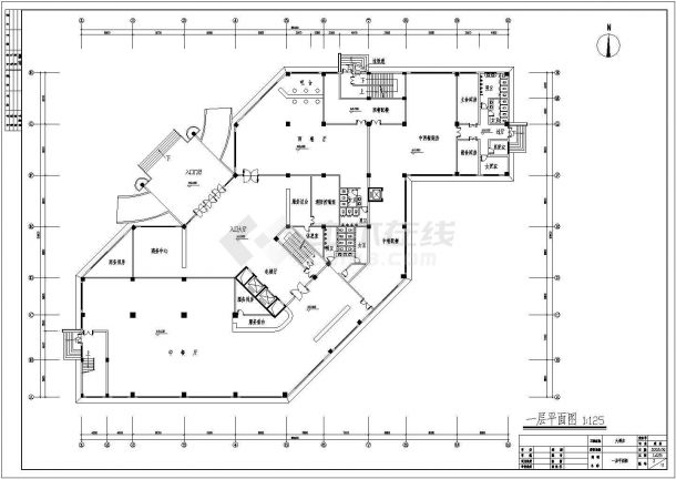 某欧式十三层大酒店建筑设计cad方案图（含总平面图及经济指标）-图二