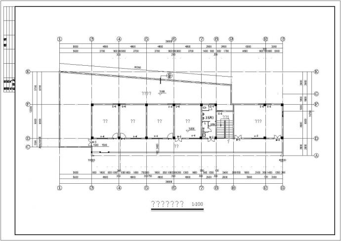 某4层框架结构幼儿园建筑CAD图纸_图1