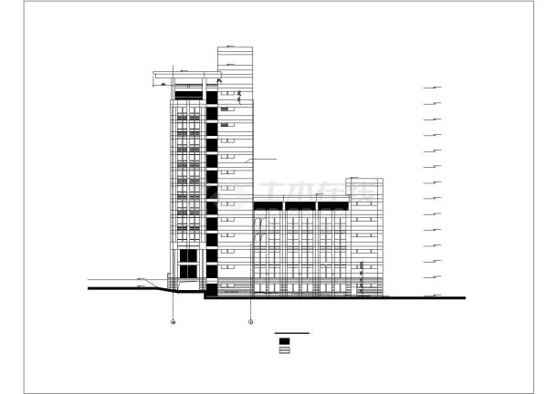 某大学大型综合楼建筑施工CAD图纸-图一