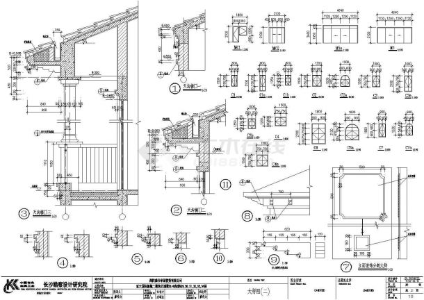 某市现代风格两层独立别墅建筑CAD施工设计图纸-图二
