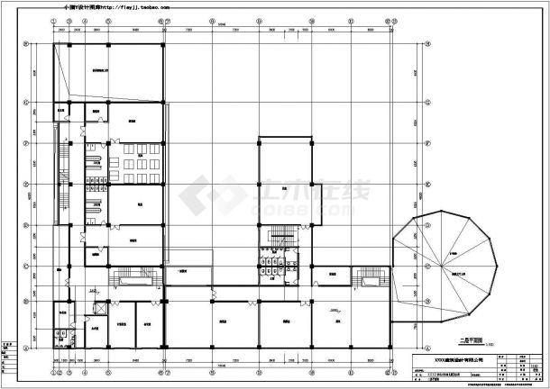 某3层住宅小区幼儿园及会所综合建筑方案设计cad图纸-图二