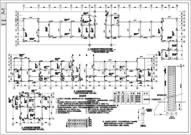 【5层】3294.6平米五层框架综合教学楼工程量计算及施工组织（含建筑结构图、平面图、进度图、网络图）-图一