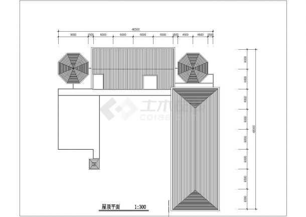 太原市昌澜花园小区3层框架结构社区幼儿园平立面设计CAD图纸-图一