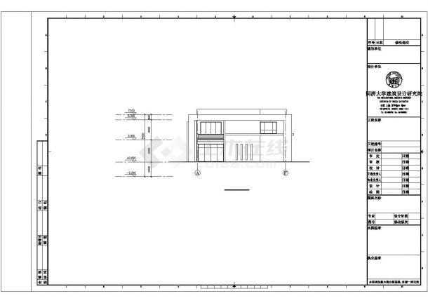 某地区精装修高级私人别墅建筑设计方案CAD图纸-图一