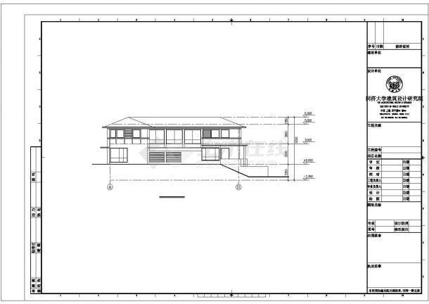 某地区精装修高级商务别墅建筑设计方案CAD图纸-图一
