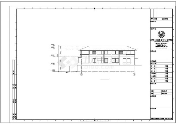 某地区精装修高级商务别墅建筑设计方案CAD图纸-图二