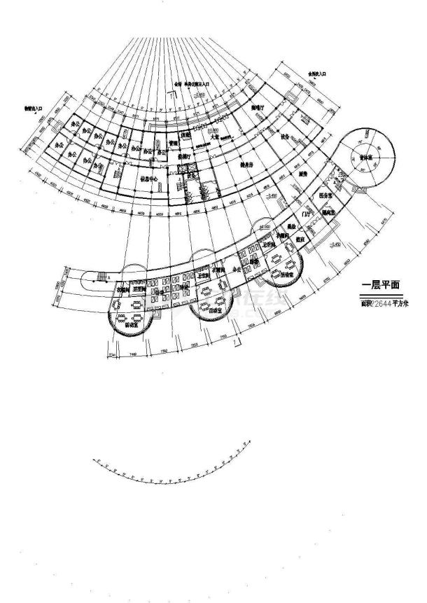 【南京】某豪华会所多层综合楼全套建筑施工设计cad图-图二
