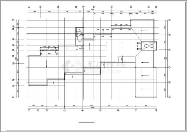 南昌市维新花园小区三层框架结构现代化幼儿园平立面设计CAD图纸-图一