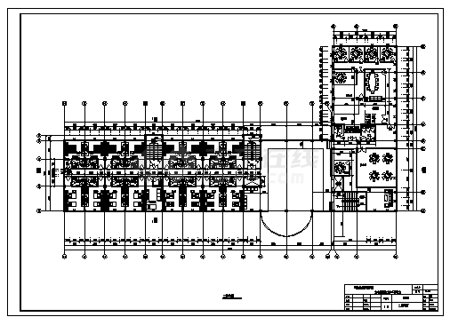 土木工程毕业设计_500平方米某5层宾馆建筑施工cad图(含计算书，毕业设计)-图一