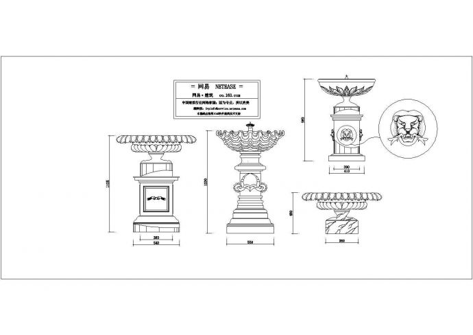杭州某高档私人别墅内部喷泉设计CAD图纸_图1