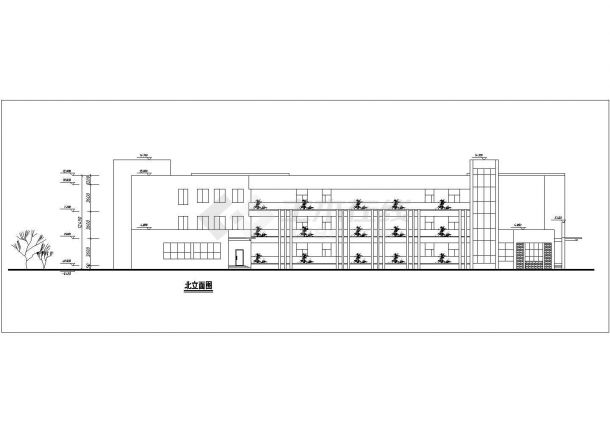 镇江市某社区3200平米三层钢混框架结构艺术幼儿园建筑设计CAD图纸-图一