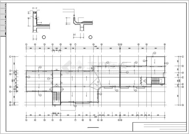 北京市某大学教师家属区3层框混结构附属幼儿园建筑设计CAD图纸-图二