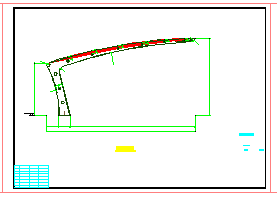 骨架膜结构停车棚结构CAD设计施工图纸-图二