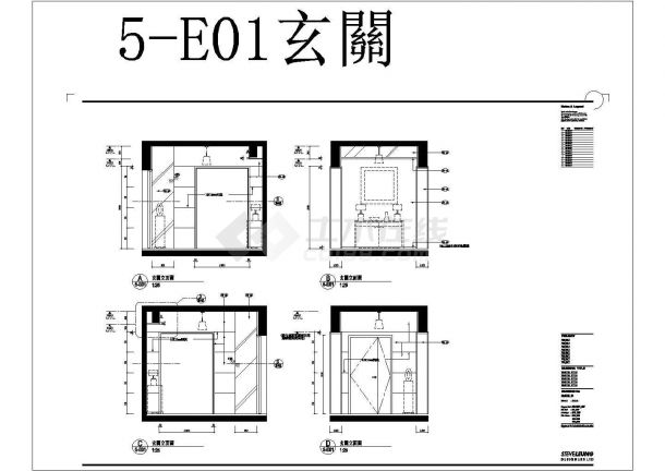 某城市世纪花园小区多层住宅楼室内装修设计cad全套施工图（含效果图）-图一