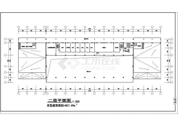 某4078平方米二层长途汽车客运站全套建筑施工设计cad图纸-图一