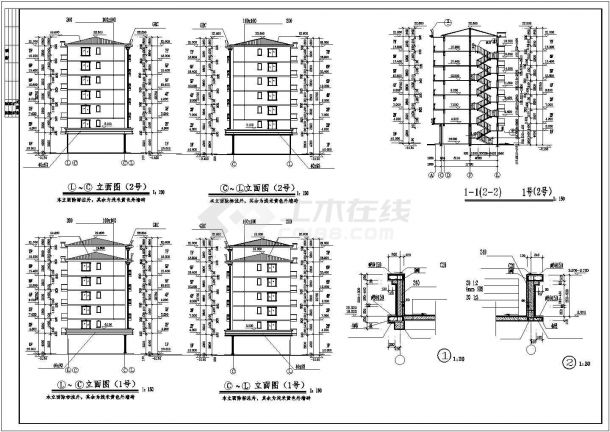 全套多层商住建筑施工图-图一