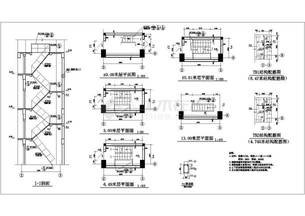 某多层集中供热站设计cad全套建筑施工图（含设计说明）-图二