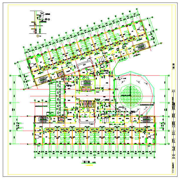 保定市第一中心医院建筑全套施工图（含效果图）-图一