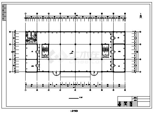 土木工程毕业设计_5000平方米某4层商场全套建施cad图(含计算书，毕业设计)-图一