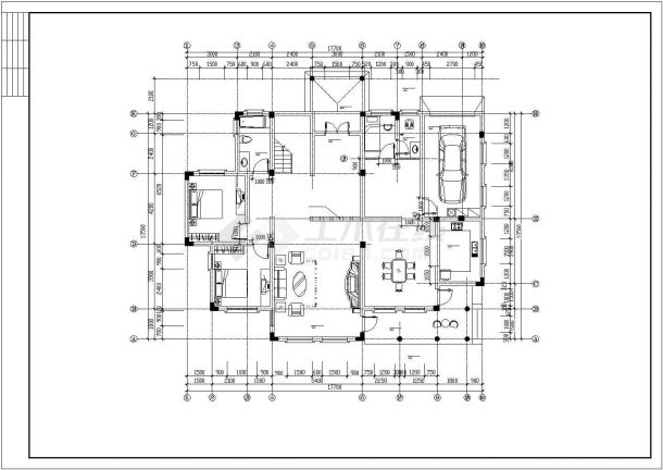 某市两层欧式别墅设计装修整套CAD图纸-图一