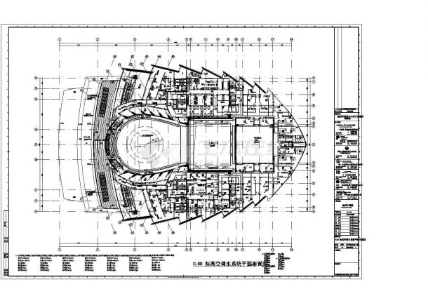 某地下二层地上七层框架剪力墙结构大剧院暖通设计cad全套施工图（含设计说明） -图一