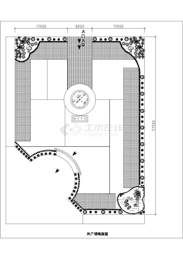 会所停车场规划、铺装图-图二