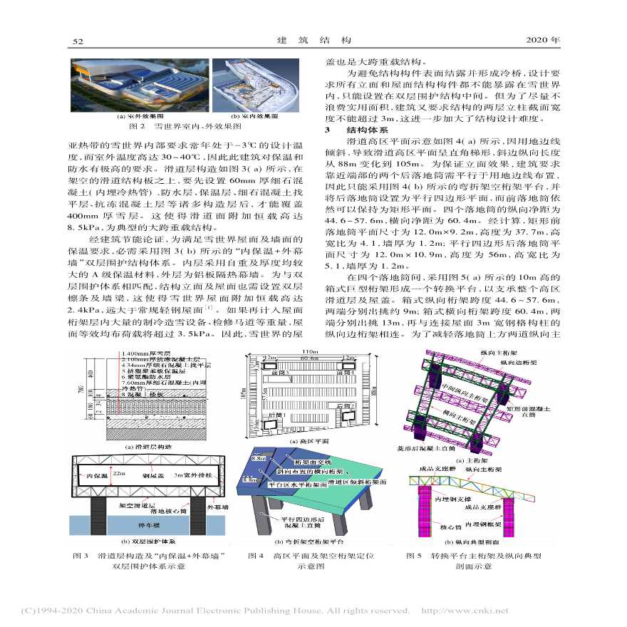 广州融创雪世界高区大跨重载结构设计-图二