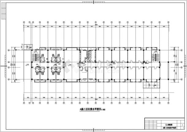 4层6602平米焦化厂工人倒班宿舍楼给排水设计图-图二